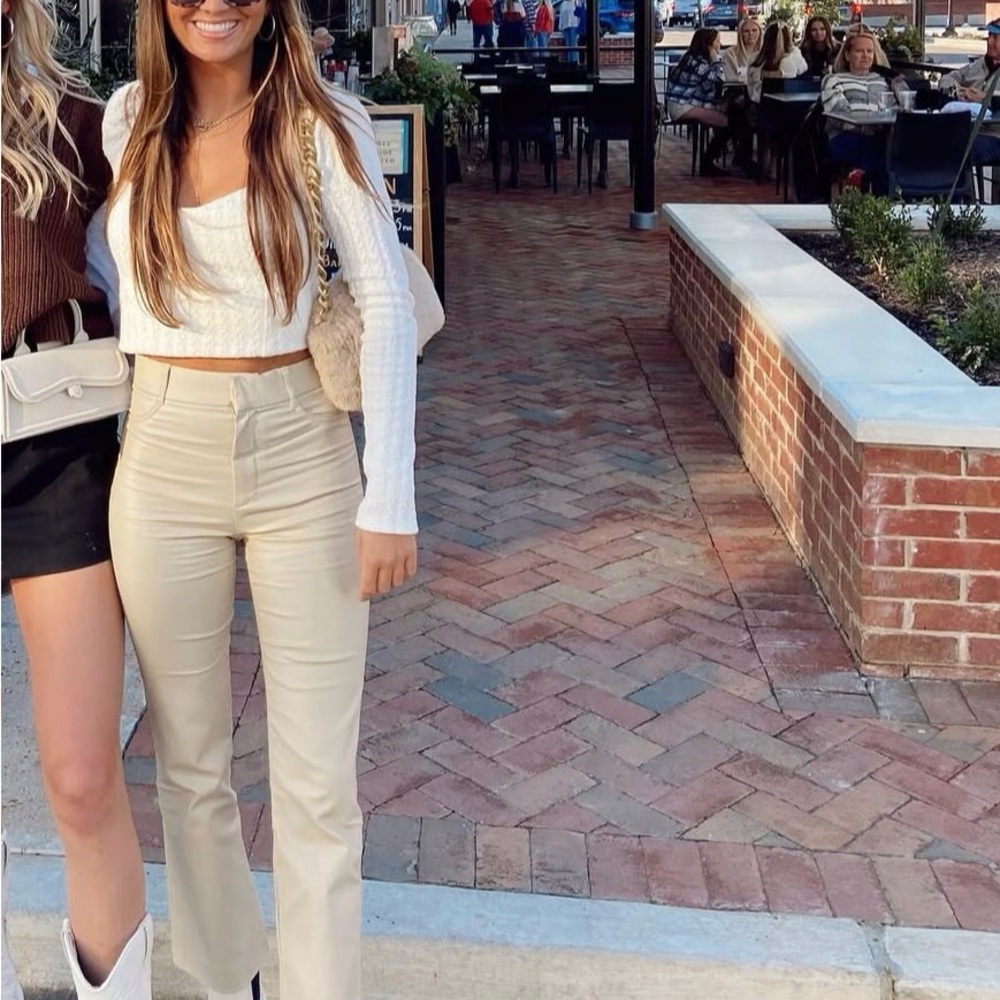 Zara Cream Flare Women's Pants